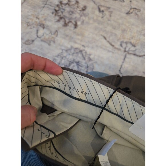 #60 Vintage John Henry men's dress pants 38x30 Brown with belt new with tags - Picture 5 of 6